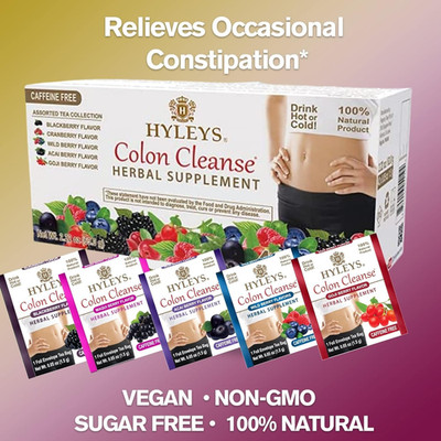Colon Cleanse Tea Assorted Flavors - 42 Tea Bags (1 Pack)