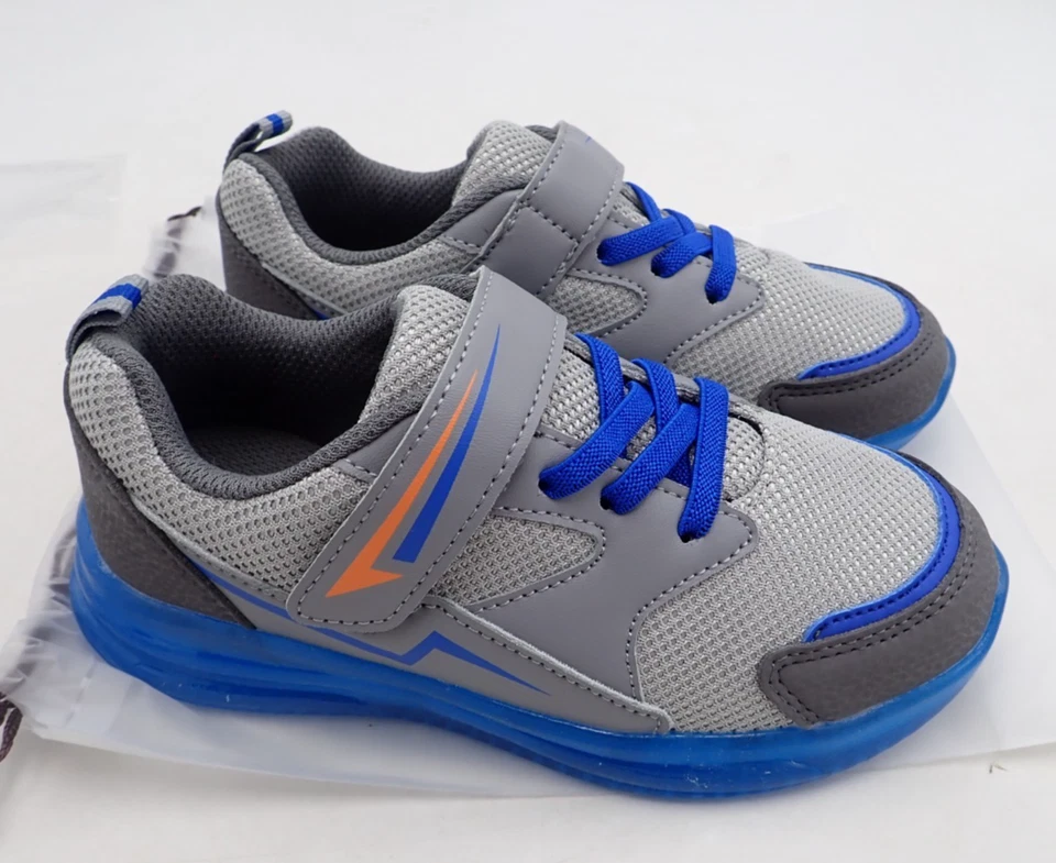 YESKIS Toddler Light Up Shoes Boys LED Flashing Sneakers Mesh gray size 12 - Image 2 of 4