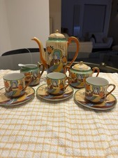 Genuine Samurai China Tea/Coffee Set Hand Painted Porcelain Tea Set