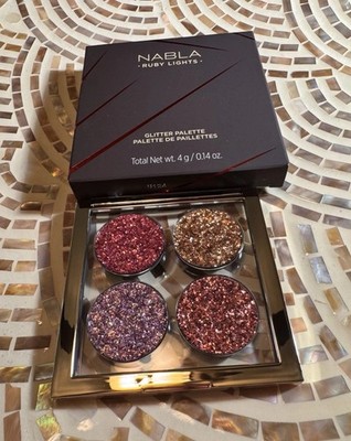 NABLA Ruby Lights Glitter Pressed Powder Vegan Palette Ruby Virgo 0.14 oz New 