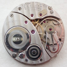 VINTAGE 16s ELGIN BW RAYMOND GRADE 571 21 JEWEL OPEN FACE POCKET WATCH MOVEMENT