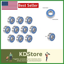 10 Pack 6x13x5mm Deep Groove Ball Bearings Double Sealed ABEC-3 Rustproof