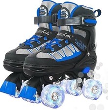 Roller Skates for Kids Boys Girls Adjustable Quad Skates with Light Up Wheels YL