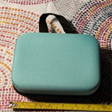 Light Blue Hard Shell Carrying Case with Handle, Zippered, Padded