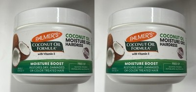 2 x PALMER'S Coconut Oil Formula Moisture Gro Shining Hairdress 250g.