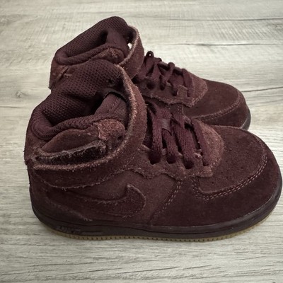 Nike Air Force 1 Mid LV8 Burgundy Crush 859338-600 Toddler Shoes size 8C RARE