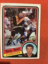 Tony Tanti 🔥🔥NHL : 1984-85 Topps 🔥🔥Autograph🔥🔥