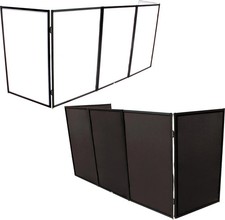 5 Panel Black Frame DJ Facade W-Stainless Quick Release 180 Deg. Hinges