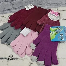 Womens Knit Gloves One Size Lot Of 6 Pairs Warm Tech All New