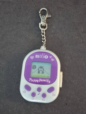 Vintage 1998 Nano Puppy Family Playmates Toys Virtual Pet Game Keychain WORKING