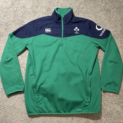 Canterbury Ireland Rugby IRFU Thermoreg 1/4 Zip Training Jacket Mens L Green