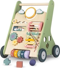 Wooden Baby Walker, Montessori Walker for Babies 6-12 Months, Push Walking Toys