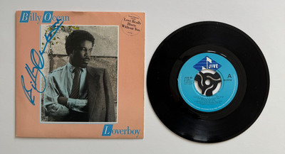 Signierte BILLY OCEAN Loverboy 7'' Musik LP Schallplatte - PROOF/COA - R&B Soul Reggae