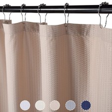 Water Repellent Soft Microfiber Fabric Shower Curtain or Liner for Bathroom, ...