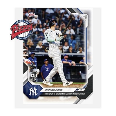 Spencer Jones HR Yankees 2026 MLB Topps NOW Card 580 Presale