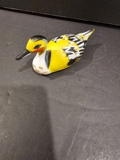 Vintage Yellow & Black Mallard Duck Decoy Pen...