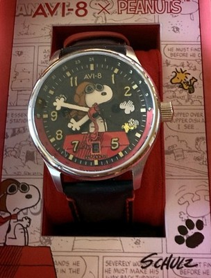 AVI-8 x Peanuts Snoopy Flying Ace GMT Automatic Sketchbook Blue AV