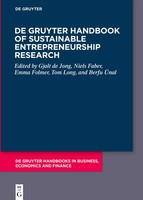 De Gruyter Handbook Of Sustainable Entrepreneurship Research | Jong (U. A.)