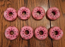 Labeda Whips Pink Roller Hockey Wheels - 59mm no spacers Set of 8 Gently Used