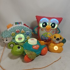 Linkimals Lot Of 4 Owl Beaver Sea Turtle Hedgehog New Batteries Tested Set Works