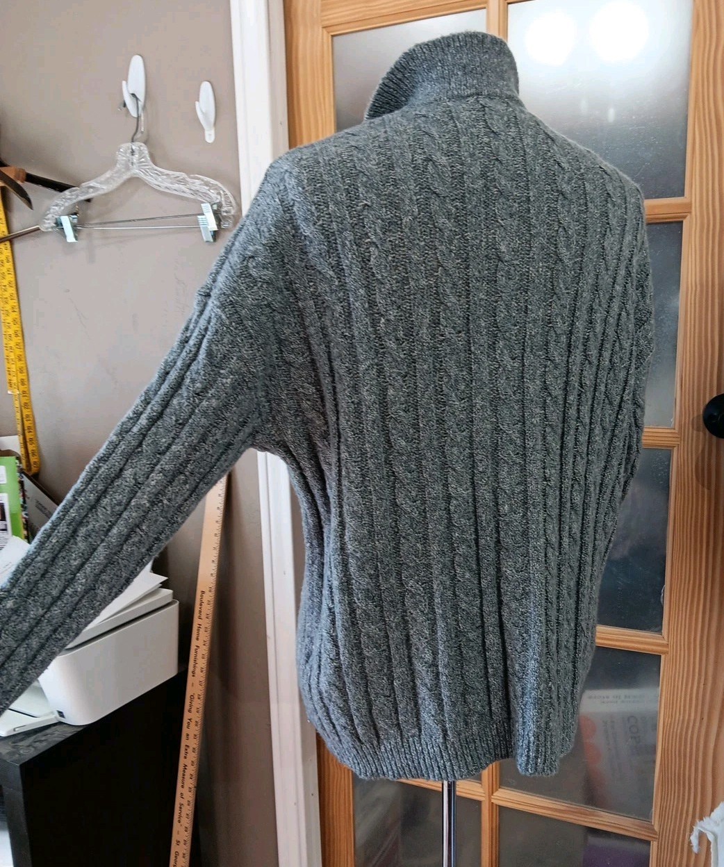 Volcom Cable Knit Sweater Pullover Collared 1/4 B… - image 4