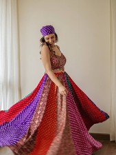 Navratri Garba Lehenga Choli Set Mirror Work Gamthi for Women Festival