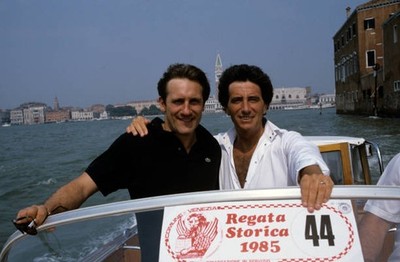 Jack Lang And Gerard Depardieu At The 42nd Venice Mostra. Septembe- Old Photo 3
