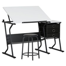 2 Piece Eclipse Ultra Center/Drawing Table wi...