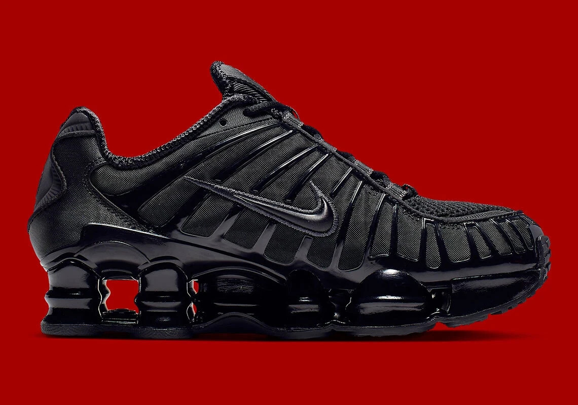 Nike Shox TL Black Metallic Hematite Red Bred AR3566-002 Womens