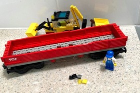 Lego 9V Train No.4543 'Railroad Tractor Flatbed' (1991)  with instructions