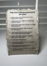 Russ Words If Wisdom Golf Plaque - The 10 Commandments Of Golf