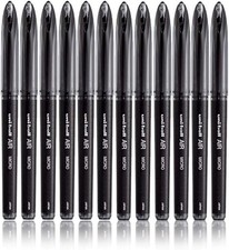 Uni-Ball AIR Micro - 0.5mm Fine Rollerball - Pack of 12 - Black