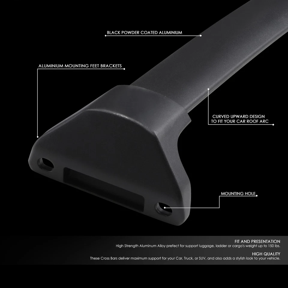 PARA PORTAEQUIPAJES BARRA TRANSVERSAL DE ALUMINIO ESTILO OE ACURA MDX 14-18 Foto 2 de 4