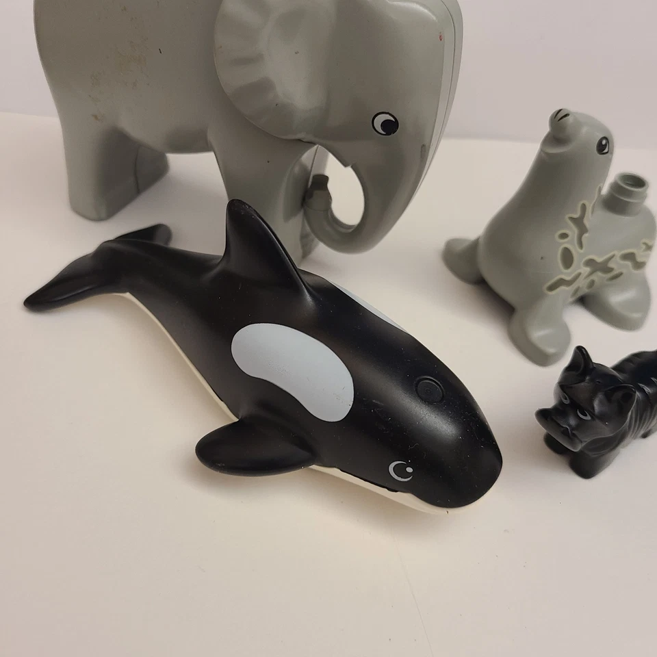 Lego Duplo Animales Figuras De Colección Zoo Elefante Ballena Foca Scottie Perro Lote Foto 4 de 4