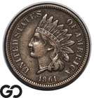 1861 Indian Head Cent Penny *Scarce Key Date* VF++