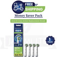 ORAL-B Cros Action Clean Maximiser Toothbrush Replacement Heads 4 COUNT