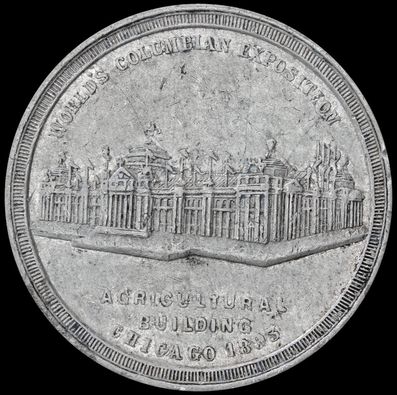 SH 6-77 Columbian Childs Agricultural Building Uruguay Dated Reverse SCD 1893