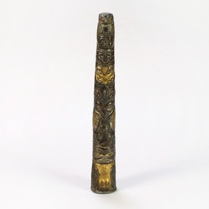 1904 Antique Souvenir Metal Totem Pole – Alaska Building Seattle, WA