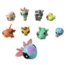 Lot Of 9 Littlest Pet Shop Critters Frog Turtle Bird Hasbro Mix