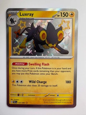 Luxray Shiny Rare SV: Paldean Fates PAF Holo Pokemon TCG 137/091 NM | eBay