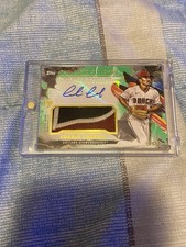 2023 Topps Inception Corbin Carroll Rookie Patch Auto /99 Green 3 Color Patch