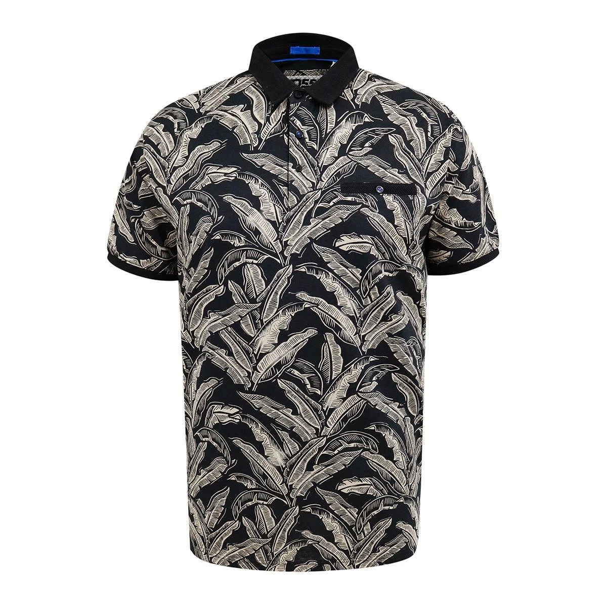 D555 PALMER- All Over Leaf Printed Polo Shirt For Men in Black, 2XL-8XL
Opens in a new window or tab