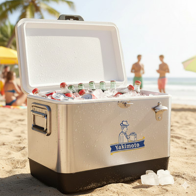 Premium Yakimoto 54Qt Stainless Steel Ice Chest - Unique Party Gift for Men