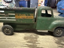 Antique Buddy L Pressed Steel Truck  Store Door Delivery  Original c.1930s-40s