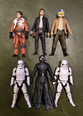Star Wars Force Link Figure Lot Sequel Trilogy 3.75'' Poe Kylo First Order Pilot