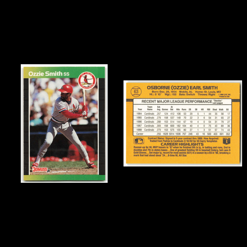 Ozzie Smith Lot 8 Baseball Karten 2018 Topps Allen - Ginter St. Louis Cardinals - Bild 5 von 10