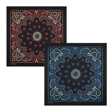XueMeiHom Cotton Bandanas for Men and Women 22 x 22 Inches 22" 22", Black