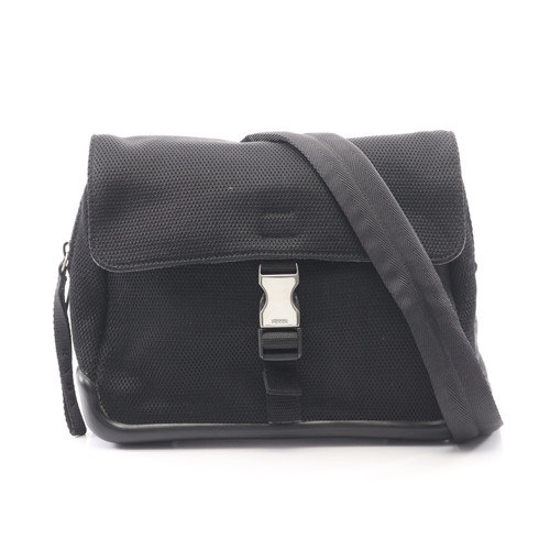 PRADA Shoulder Bag Fabric Black