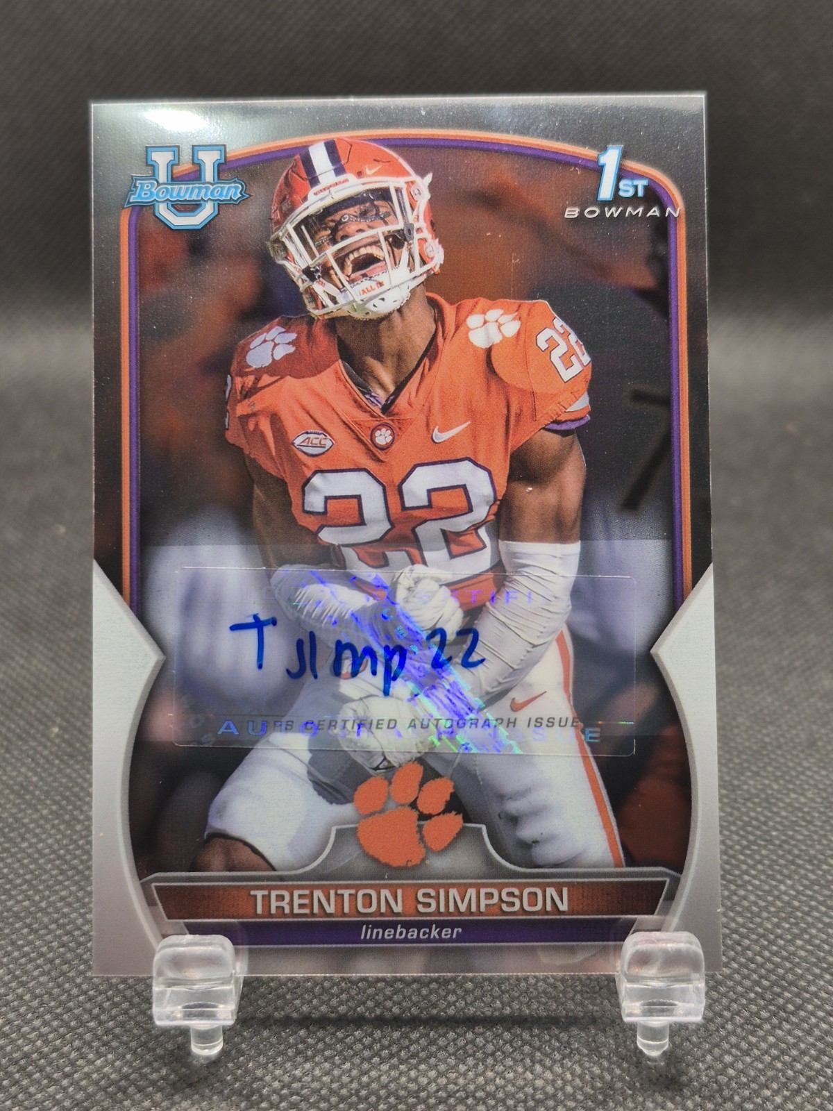 2022 Bowman U Chrome Chrome Prospect Auto Trenton Simpson #45 Auto Ravens