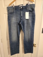Calvin Klein Men's Blue Jeans Straight Fit 38x32 With Stretch New With Tags